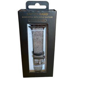 42mm/44mm Apple compatible watch band- black/ white pattern